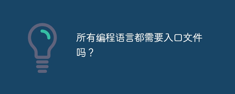 所有编程语言都需要入口文件吗?