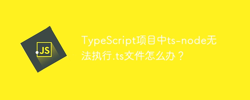 TypeScript项目中ts-node无法执行.ts文件怎么办？