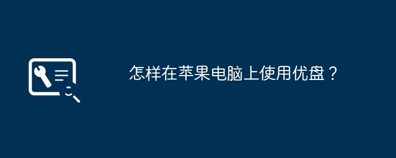 怎样在苹果电脑上使用优盘？