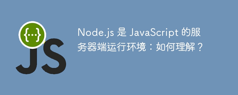 Node.js 是 JavaScript 的服务器端运行环境：如何理解？ 
