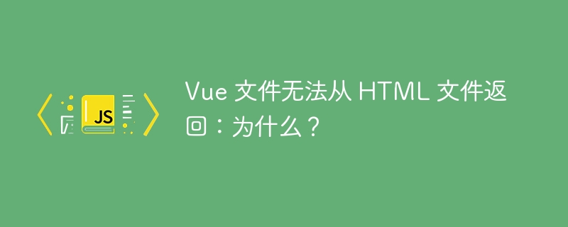 Vue 文件无法从 HTML 文件返回：为什么？