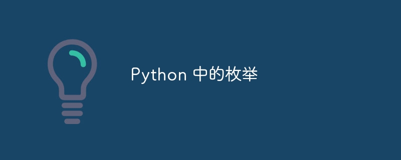 Python 中的枚举