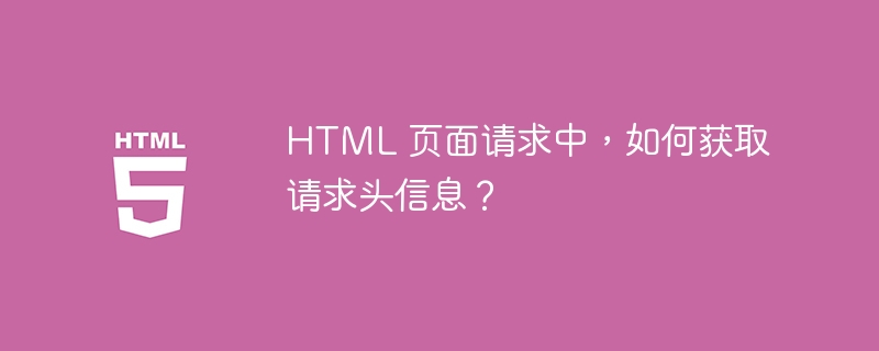 HTML 页面请求中,如何获取请求头信息?