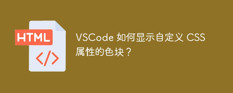VSCode 如何显示自定义 CSS 属性的色块？ 
