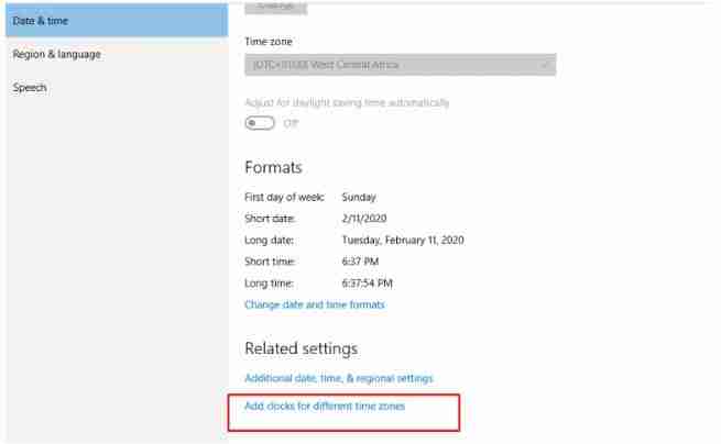 怎么在Win10电脑中添加多个时钟和时区