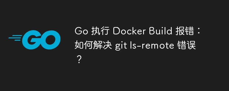 Go 执行 Docker Build 报错：如何解决 git ls-remote 错误？