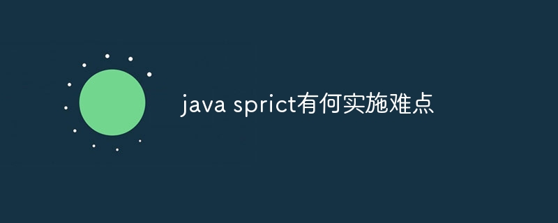 java sprict有何实施难点