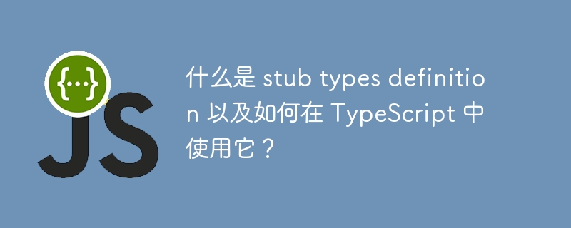 什么是 stub types definition 以及如何在 TypeScript 中使用它?