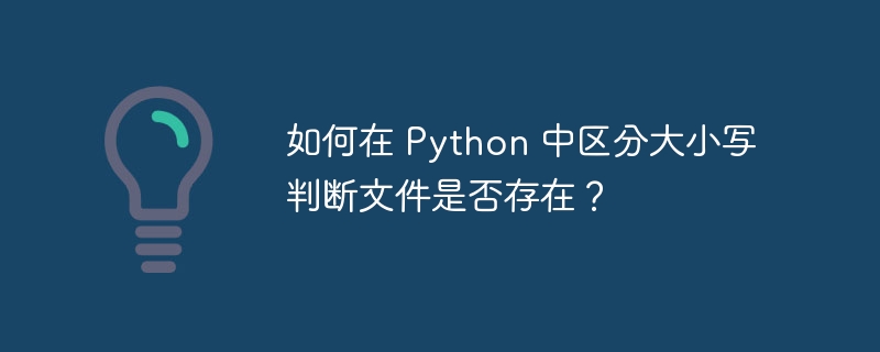 如何在 Python 中区分大小写判断文件是否存在?