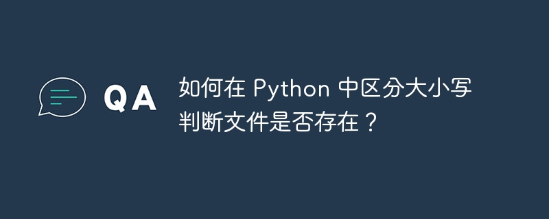 如何在 Python 中区分大小写判断文件是否存在？