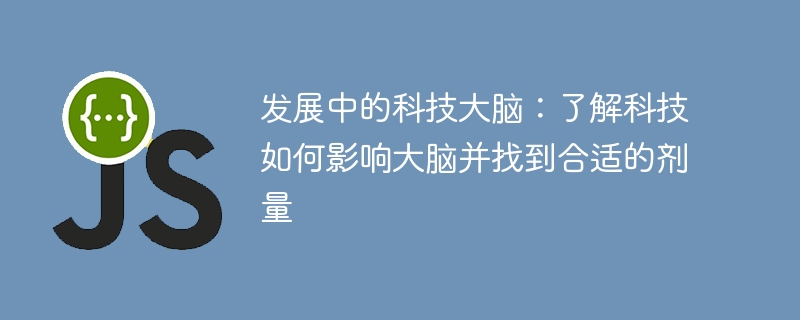 发展中的科技大脑:了解科技如何影响大脑并找到合适的剂量