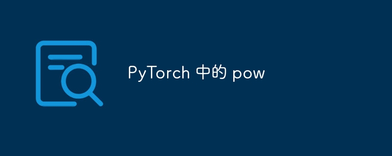 PyTorch 中的 pow