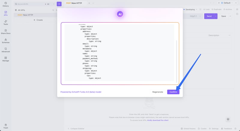 使用 EchoAPI 的 AI 解析导入功能简化您的 API 开发
