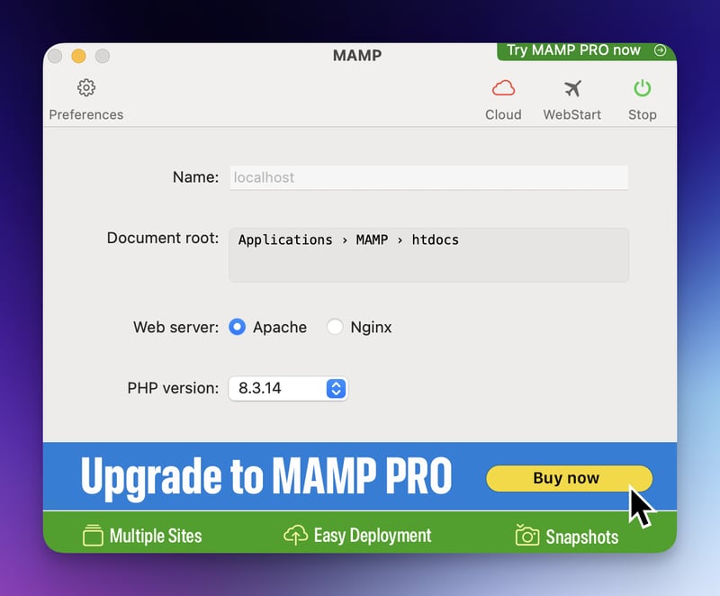 我终于找到了 MAMP 的完美替代品