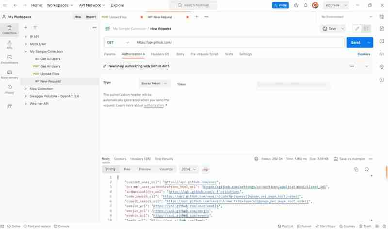 如何在 Postman 中设置授权不记名令牌？