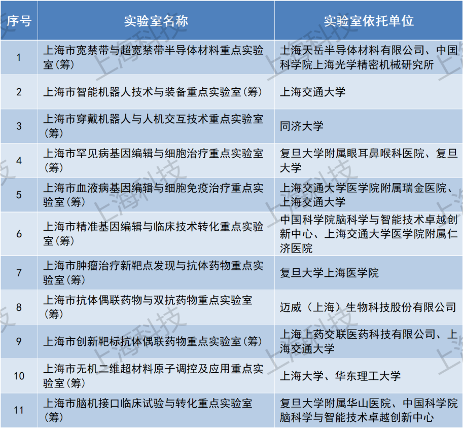 上海：启动宽禁带与超宽禁带半导体材料等11家重点实验室筹建立项