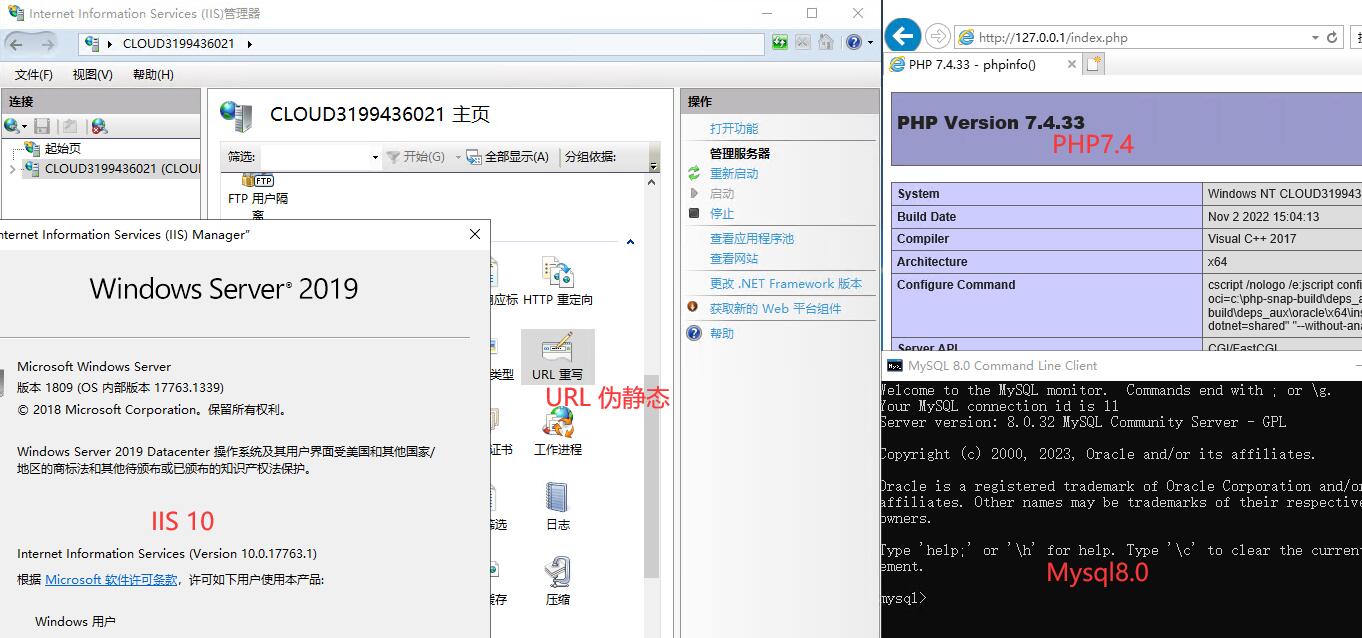 Windows2019IIS+PHP+MySQL环境搭建教程