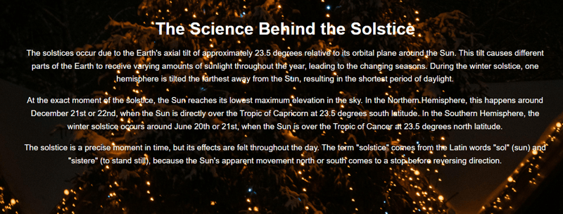 庆祝冬至:交互式网络体验