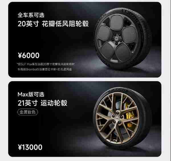 小米SU7上新:1款配色+4款轮毂+1款内饰 可限时改配