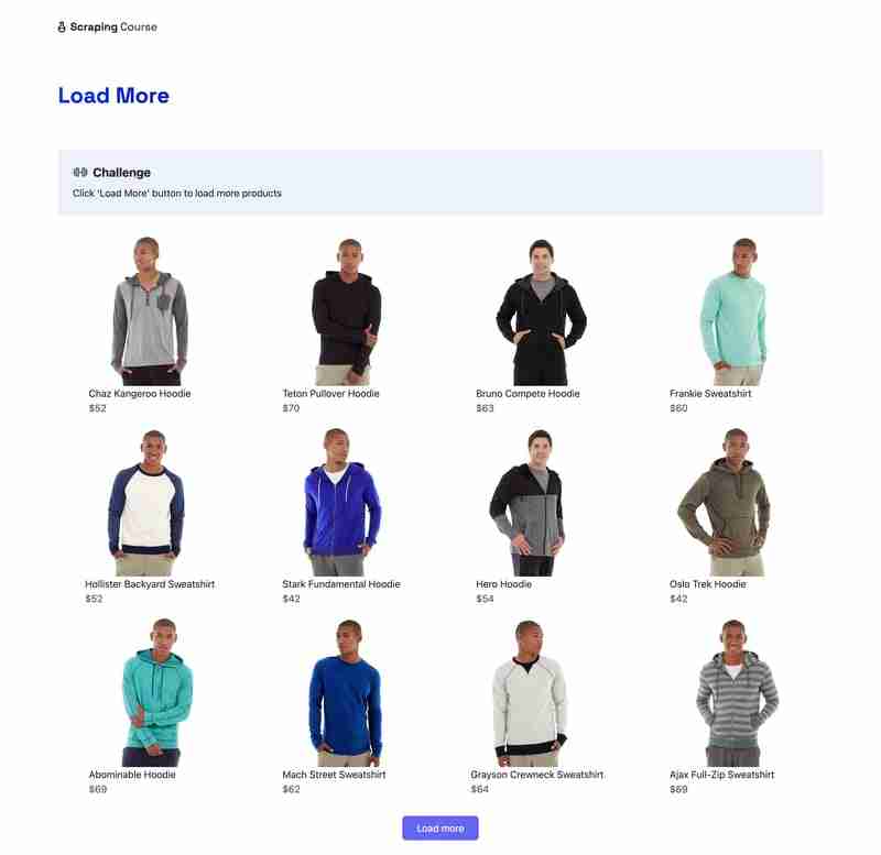 使用“加载更多”按钮抓取无限滚动页面:分步指南