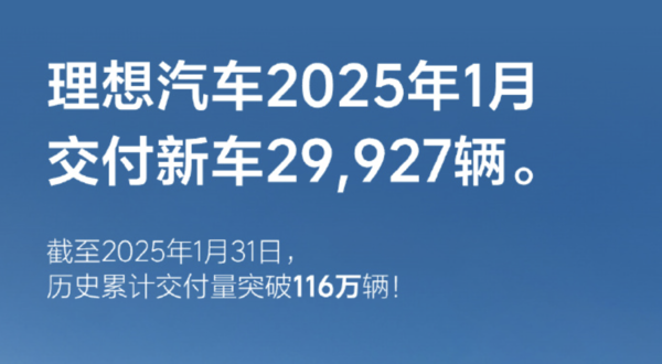 造车新势力1月交付数据公布！小鹏汽车同比增长268%