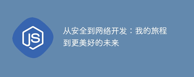 从安全到网络开发：我的旅程到更美好的未来