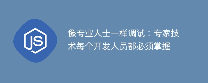 像专业人士一样调试：专家技术每个开发人员都必须掌握