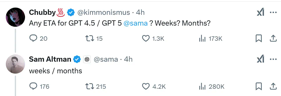 刚刚，奥特曼剧透GPT-4.5、GPT-5重大更新，o3取消独立发布