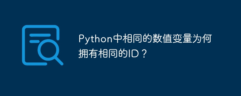 Python中相同的数值变量为何拥有相同的ID？