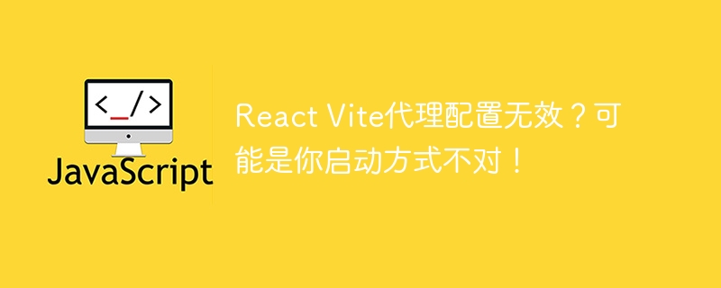 ReactVite代理：启动方式是关键