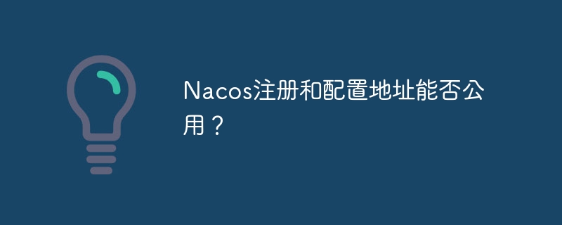 Nacos：注册与配置地址共享？