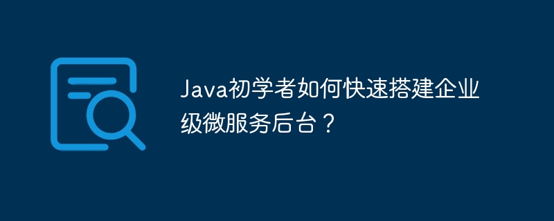Java企业级微服务快速入门