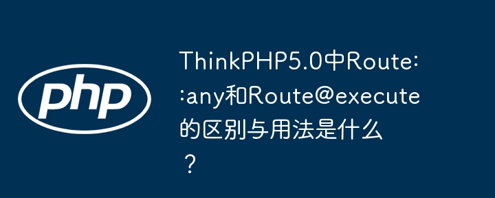ThinkPHP5.0路由：any与execute详解