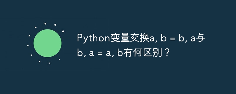 Python变量交换：a,b=b,a和a,b=b,a区别？