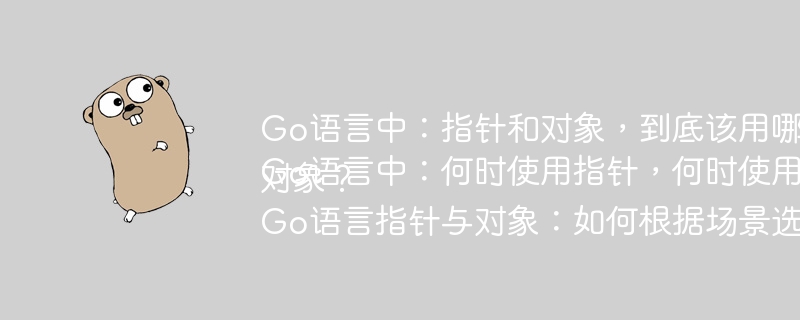 Go语言中：指针和对象，到底该用哪个？
Go语言中：何时使用指针，何时使用对象？
Go语言指针与对象：如何根据场景选择合适的用法？