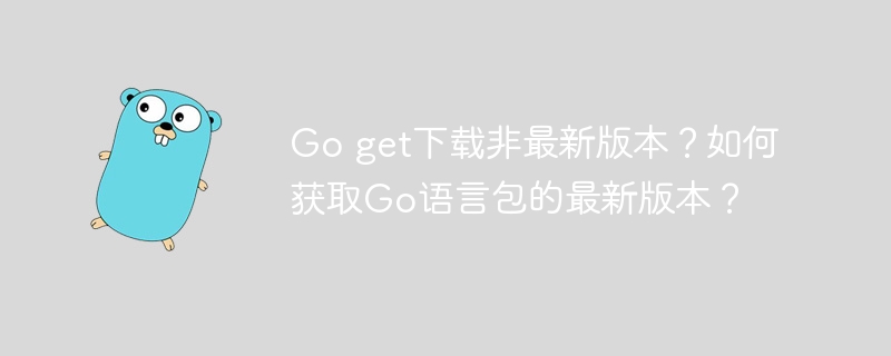 Go语言包：如何下载最新版？