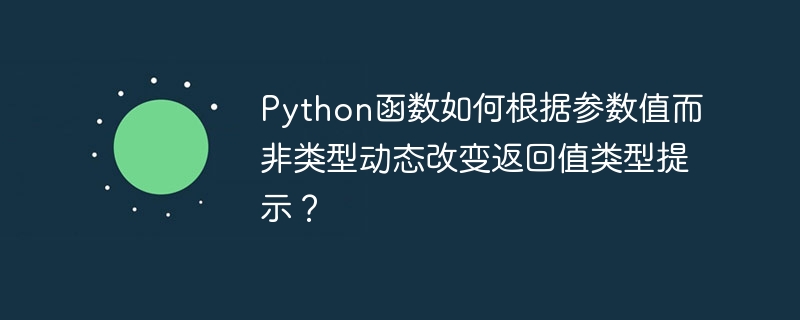 Python函数动态返回值类型提示