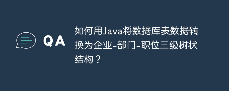 Java数据库表转三级树结构