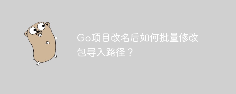 Go项目改名后如何批量修改包导入路径？