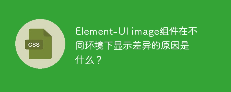 Element-UI image组件在不同环境下显示差异的原因是什么?