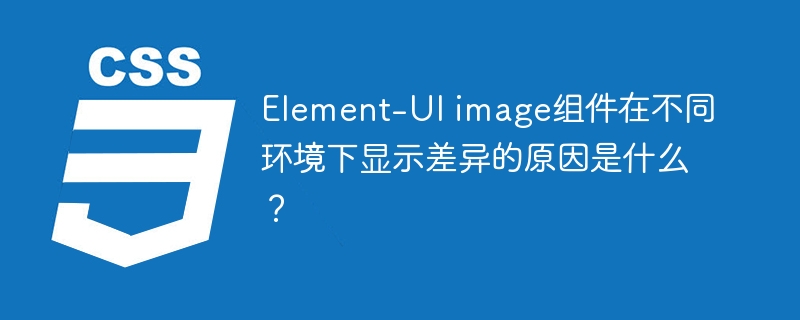 Element-UI image组件在不同环境下显示差异的原因是什么？