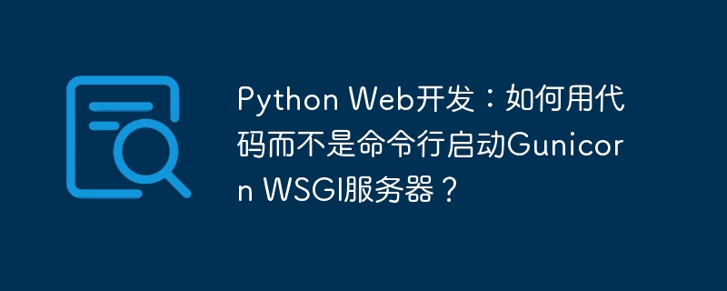 Python Web开发：如何用代码而不是命令行启动Gunicorn WSGI服务器？