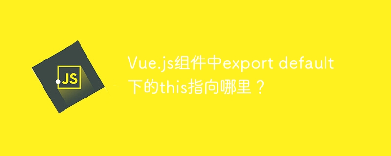 Vue.js组件中export default下的this指向哪里？