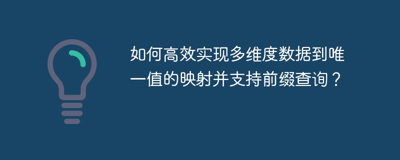 高效实现多维度数据唯一映射及前缀查询方法