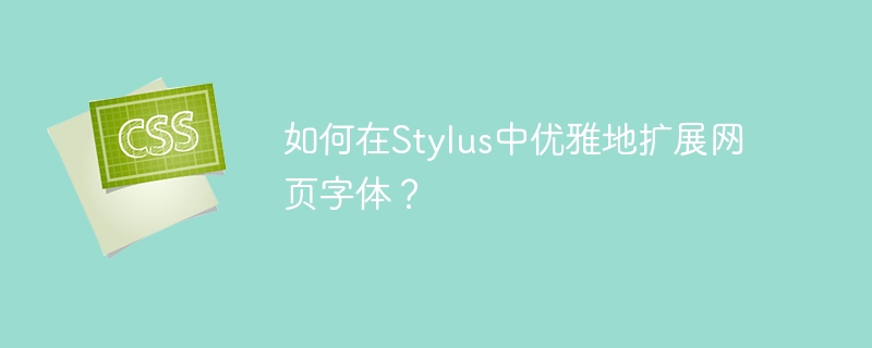 Stylus字体扩展技巧：优雅提升网页阅读体验
