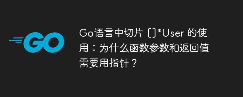 Go语言切片[]\*User详解：指针参数返回值的秘密