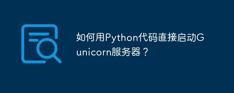 如何用Python代码直接启动Gunicorn服务器?