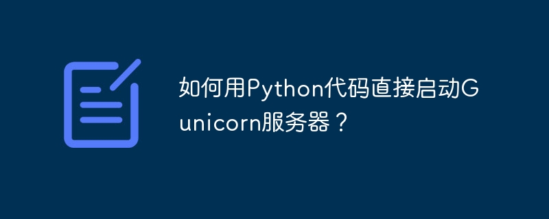 如何用Python代码直接启动Gunicorn服务器？