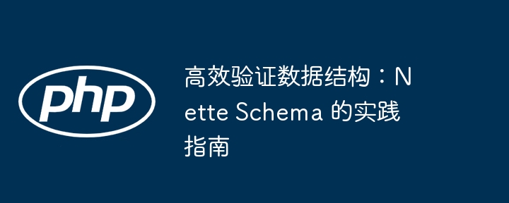 高效验证数据结构：Nette Schema 的实践指南