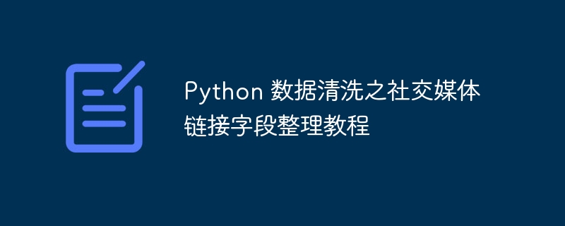 Python数据清洗：高效整理社交媒体链接字段教程